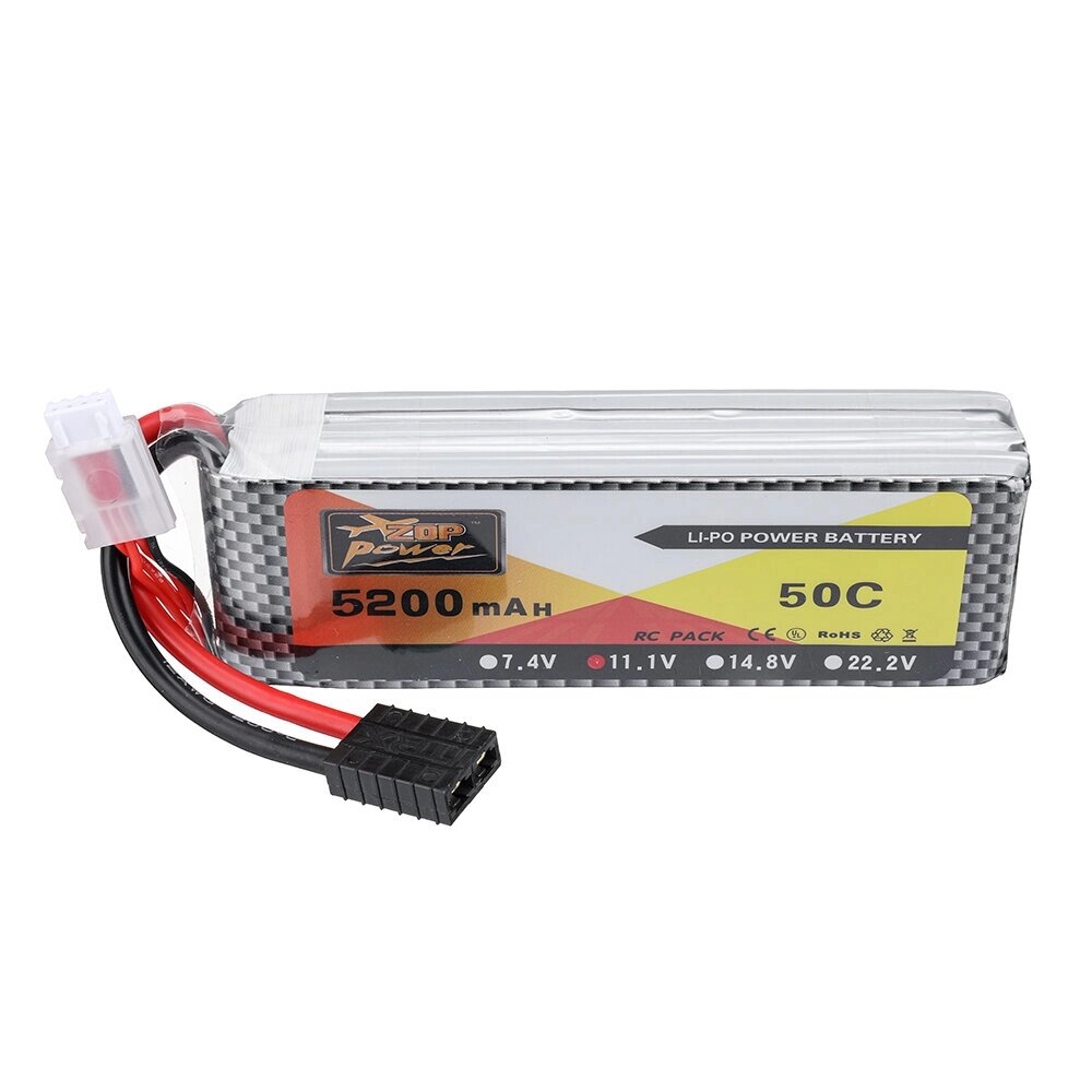 ZOP power 11.1V 5200mah 50C 3S lipo батарея штекер TRX для RC авто - отзывы