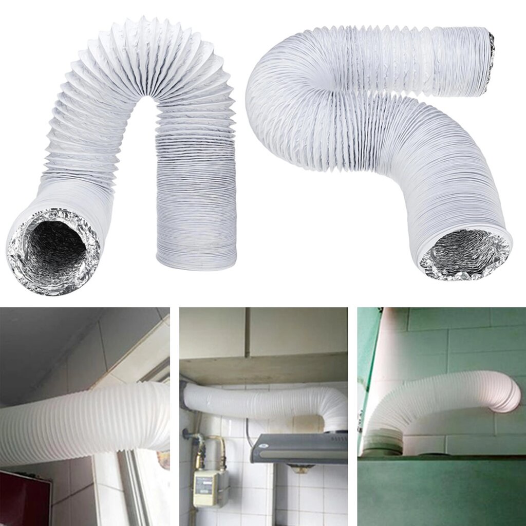 3M 15cm Dia Exhaust Hose PVC Flexible Ducting Air Conditioner Exhaust Hose Replacement Duct Outlet - интернет магазин