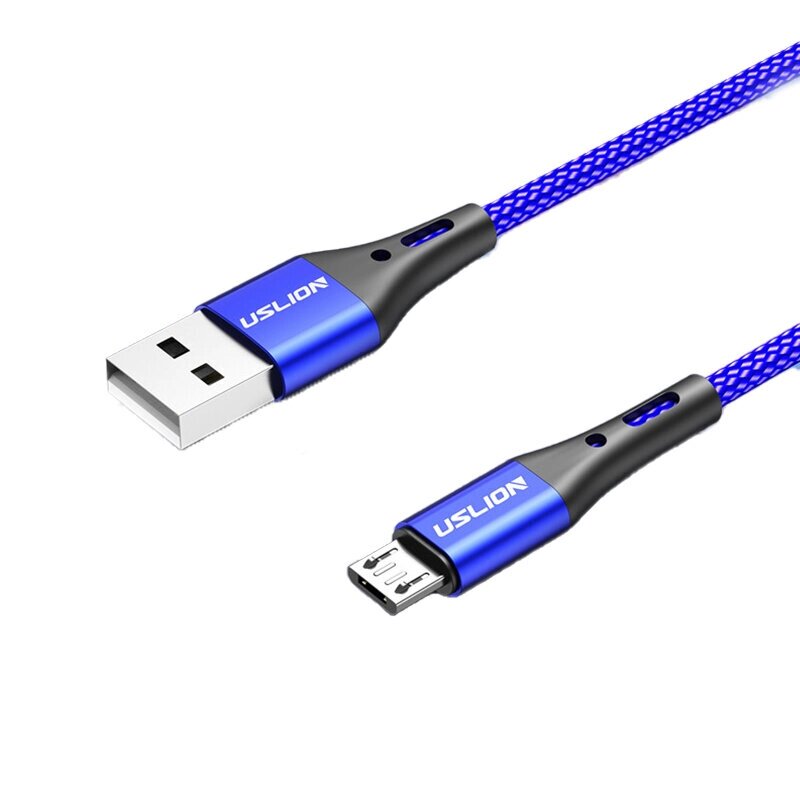 УСЛИОН 3A USB-A к кабелю Микро USB QC2.0 QC3.0 для быстрой зарядки и передачи данных Nylon Weaving Core Line 0,5 м/1M/2 - гарантия