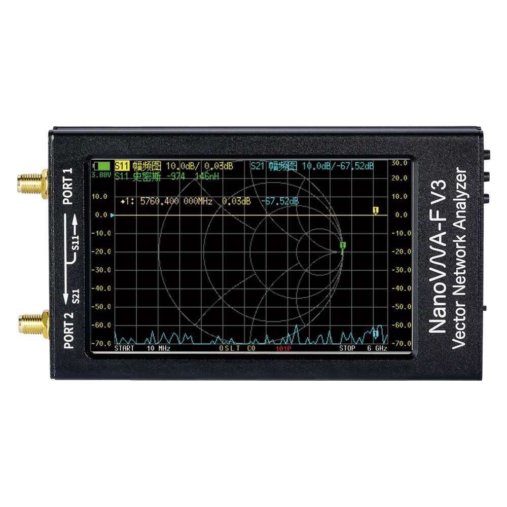 Nano. VNA-F V3 4,3 дюйма LCD Векторный анализатор цепей 1M-6GHz, коротковолновый анализатор MF HF VHF UHF Talent Nanovna-F - заказать