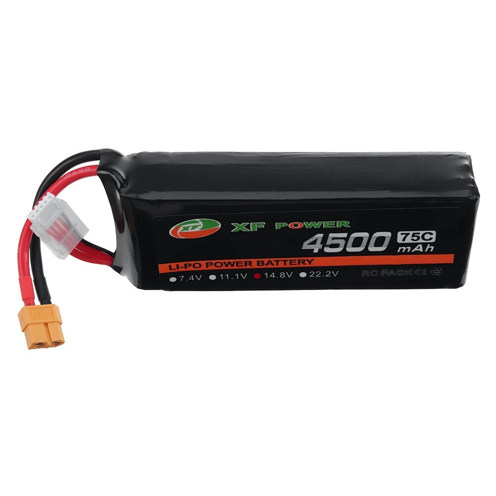 XF POWER 14,8 в 4500 мач 75C 4S lipo батарея T deans plug для RC авто - наличие