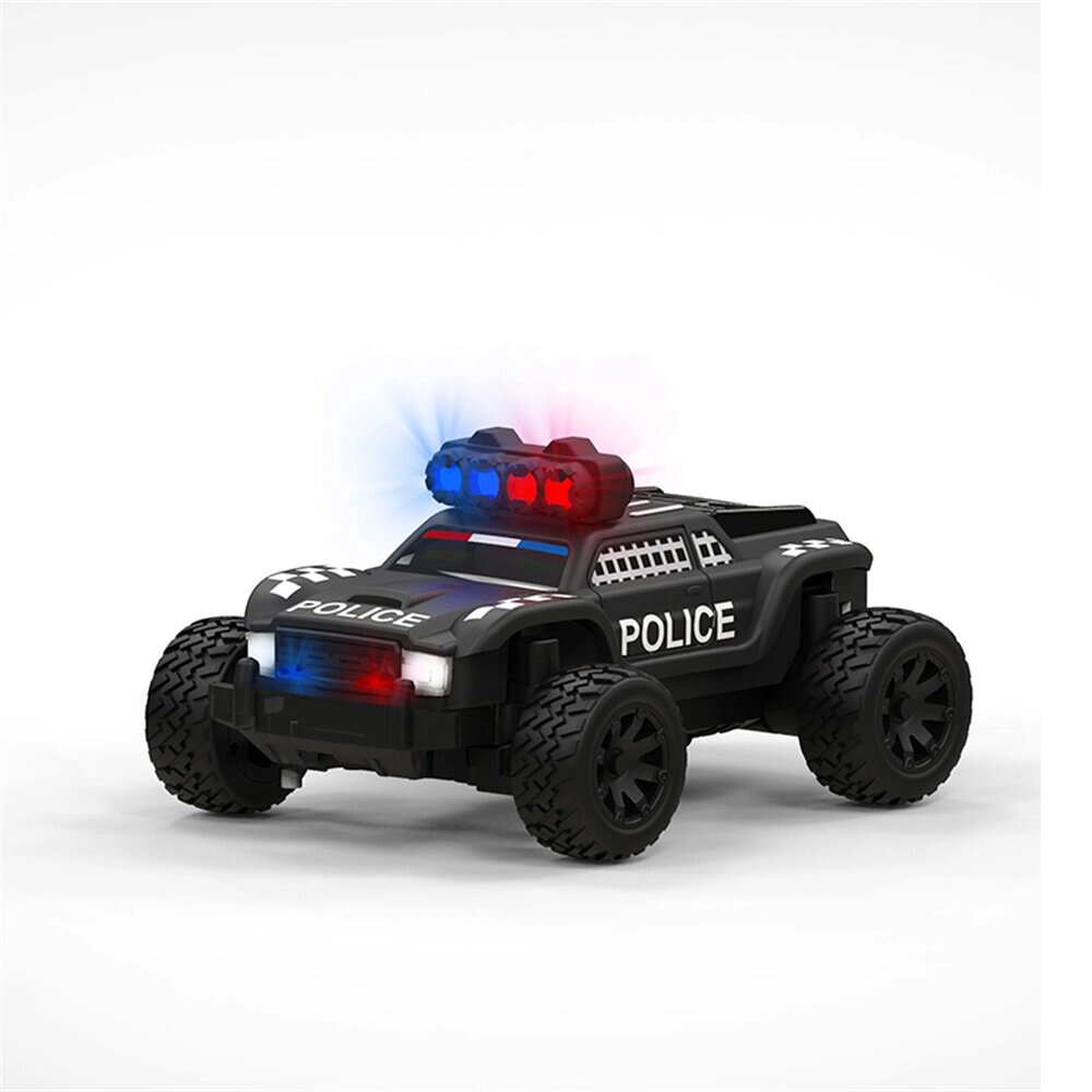 Turbo Racing C82 RTR 1/76 2.4G Mini RC Авто Police Off-Road Truck LED Lights Full Proportional Vehicles Model Kids Child - интернет магазин