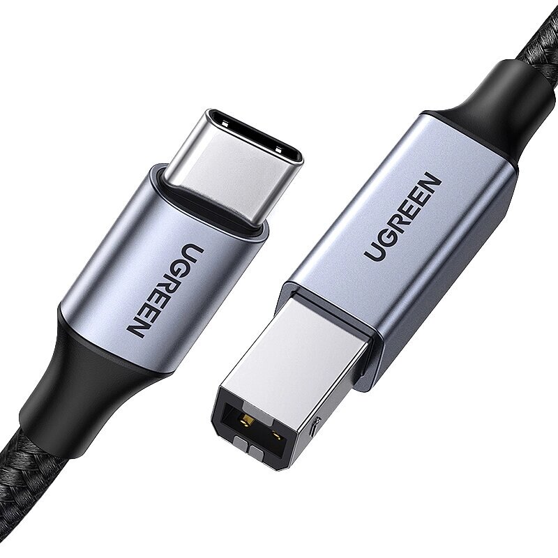 ЮГРИН США370 USB-C к USB-B 2.0 Кабель для принтера Плетеный шнур для сканера принтера Длинный кабель 1,5 м для Epson для - акции