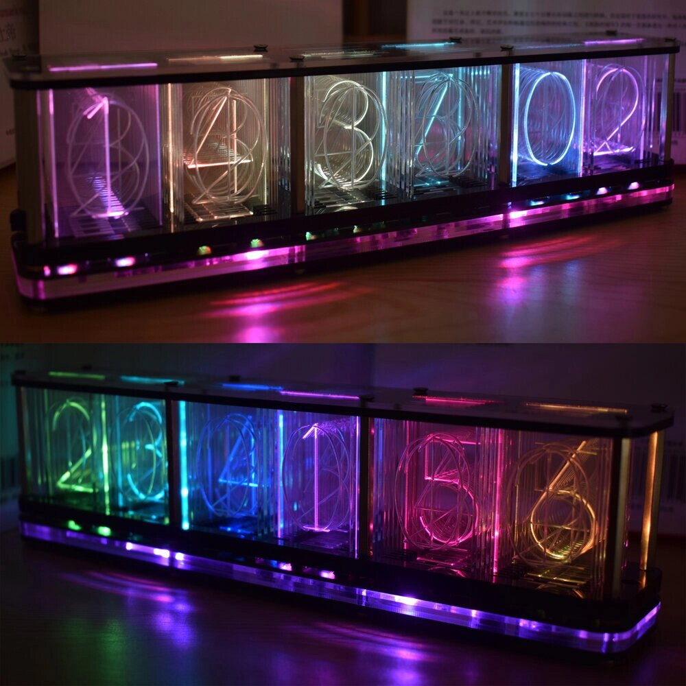 Geekcreit DIY Imitate Glow Часы Набор Полноцветный RGB Glow Трубка Часы LED Музыкальный спектр Набор - преимущества