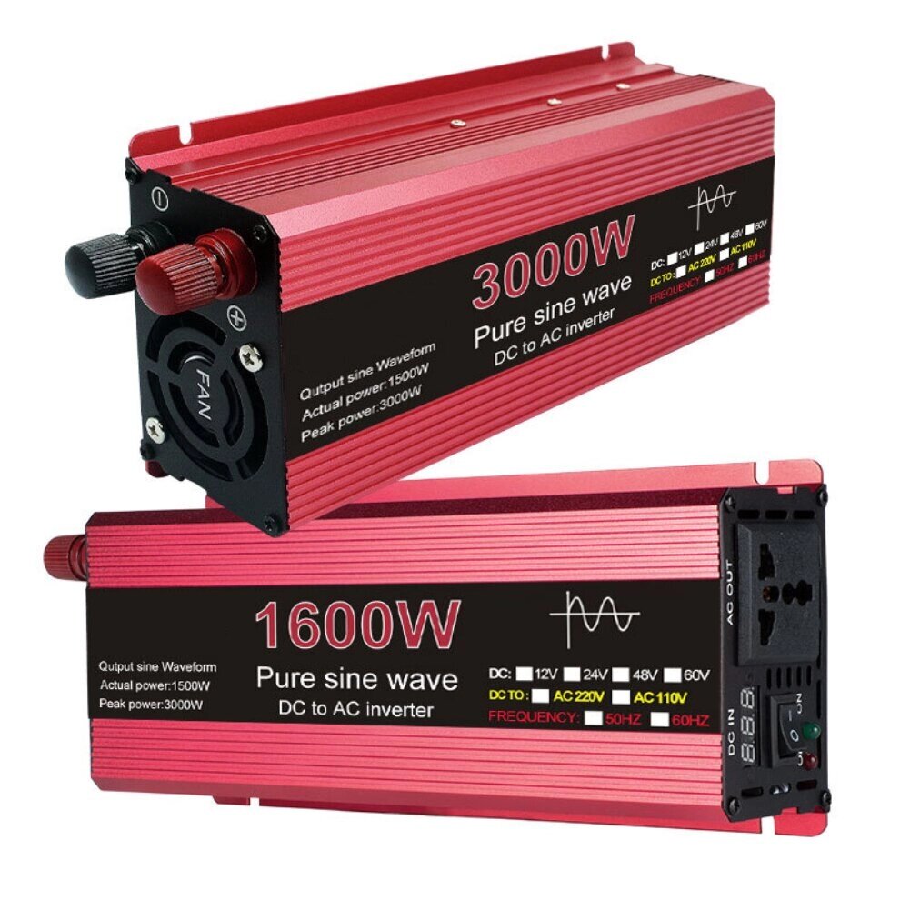 1000W/1600W/2200W/3000W Pure sine wave inverter 12v-220v Solar Power Inverter - гарантия