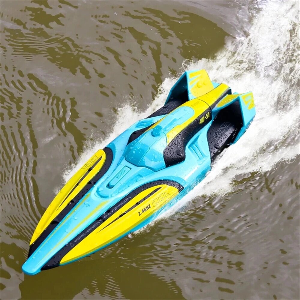 4DRC S1 2.4G 4CH RC Лодка Fast High Speed Water Model Дистанционное Управление Игрушки RTR Pools Lakes Racing Kids Child - интернет магазин