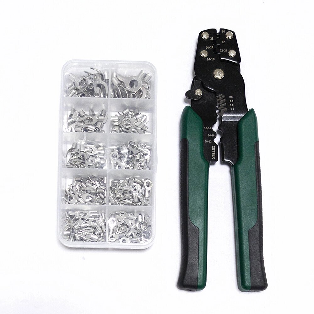 320PCS Crimp Terminal and Pлжец s Set 10 in 1 U Shaped O Shaped Cold Pressed Terminal Set Wire Connector Splicing Termina - Андижан