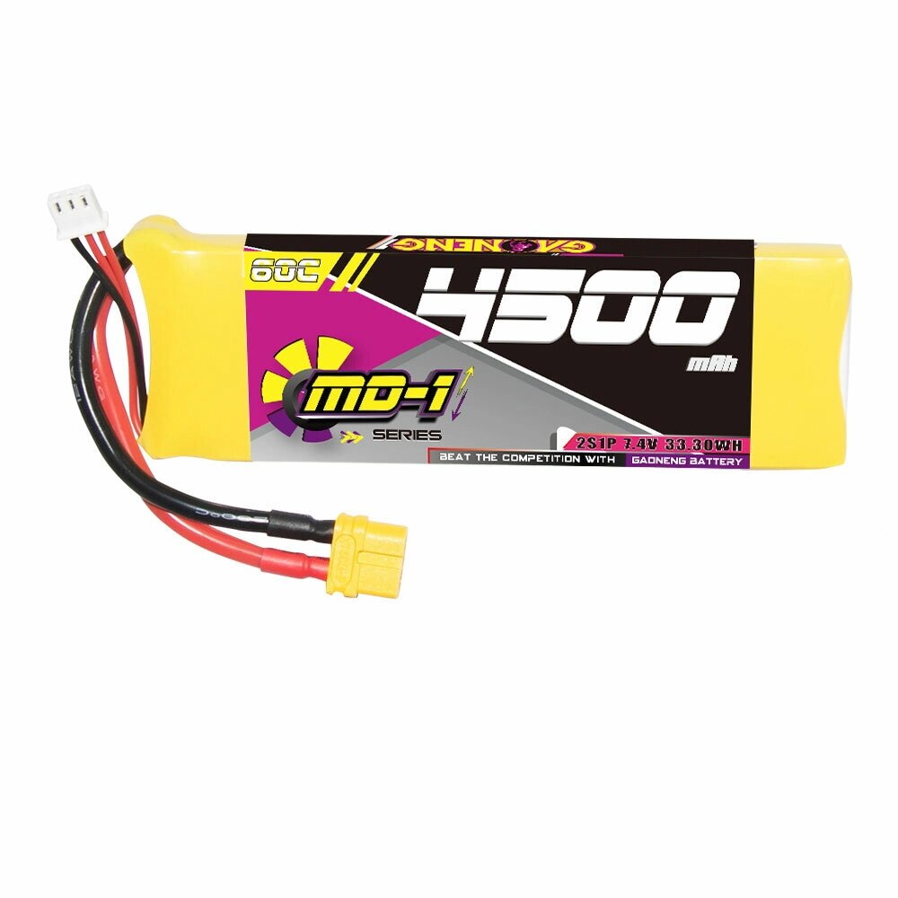 Gaoneng GNB 7,4 В 4500 мАч 60C 2S LiPo Батарея T Plug / XT60 Штекер для радиоуправляемых моделей хобби в масштабе 1/10 1 - скидка