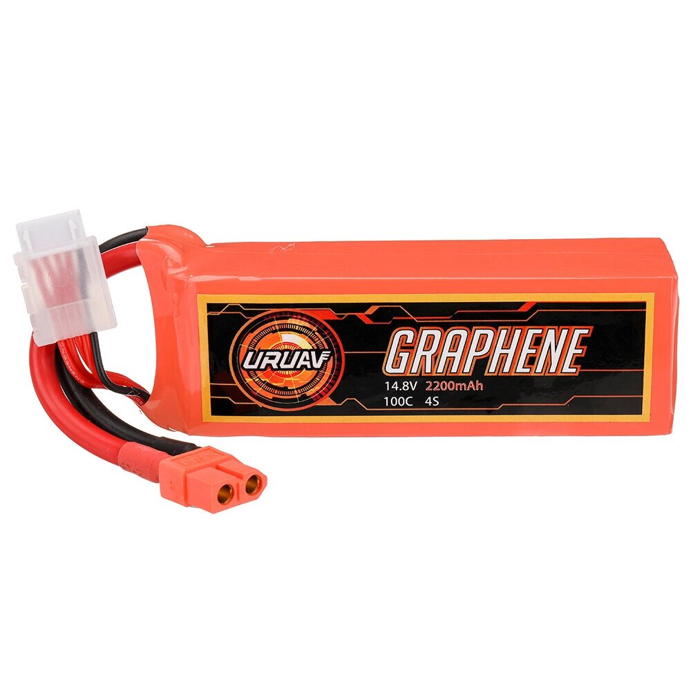 URUAV graphene power 14.8V 2200mah 100C 4S lipo батарея разъем XT60 для RC дрон - наличие