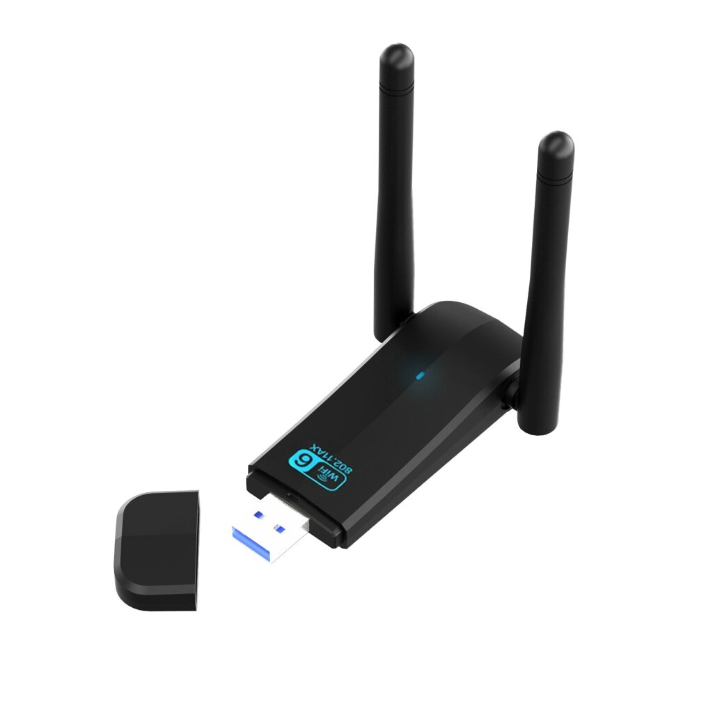 WiFi 6 USB-адаптер Dual Стандарты AX1800 2,4G/5GHz Беспроводной Wi-Fi Dongle Сетевая карта USB 3,0 WiFi6 адаптер для Win - фото