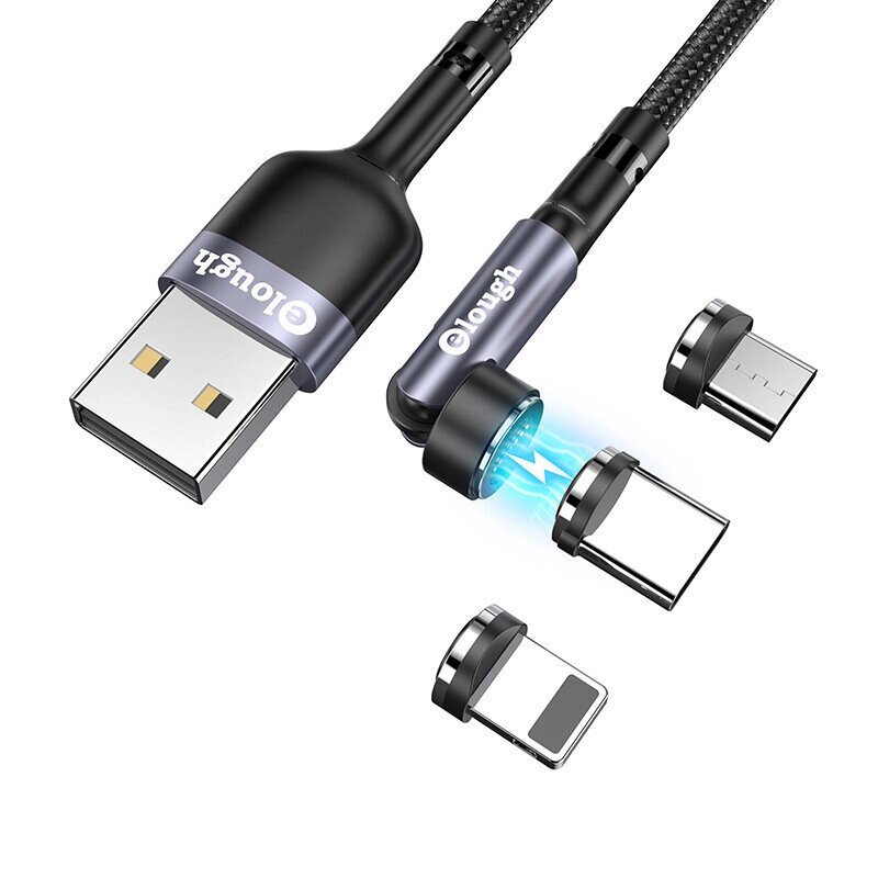 Кабель достаточно 540 Magnetic 3A USB-A к iP/Type-C/Micro USB для быстрой зарядки и передачи данных Медь Core Line 1M/2M - преимущества