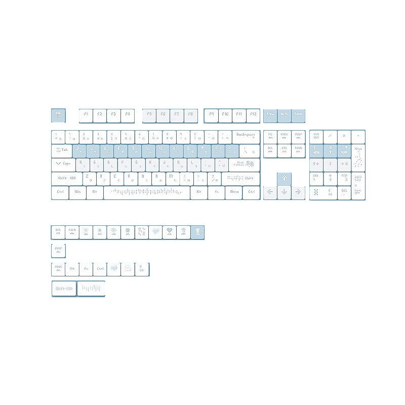 D001 125 клавиш Мику R2 Набор колпачков PBT Keycap OEM-профиль Пятисторонняя сублимация Английский Пользовательские колп - акции