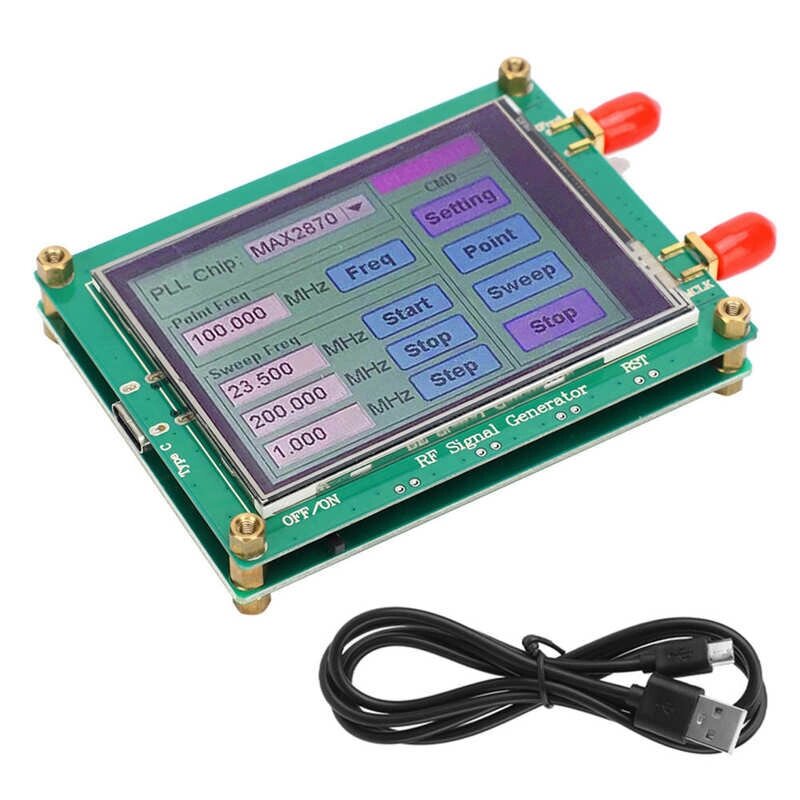 MAX2870 Генератор сигналов 23.5MHz-6000MHz PLL Frequency Touching Screen LCD Display Radio Frequency Signal Source PC So - гарантия