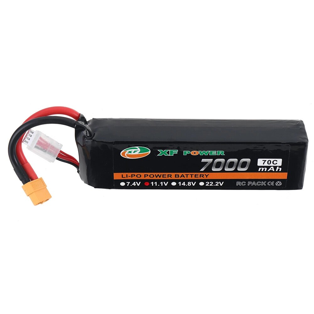 XF POWER 11.1V 7000mah 70C 3S lipo батарея разъем XT60 для RC дрон - заказать