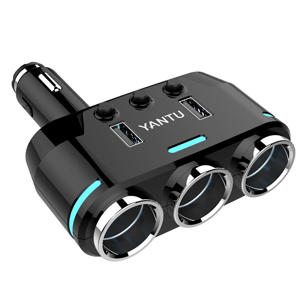 YANTU 12V-24V Car Power Socket Car Charger 2USB Charging Port 3.1A QC3.0 Fast Charger Cordless - особенности