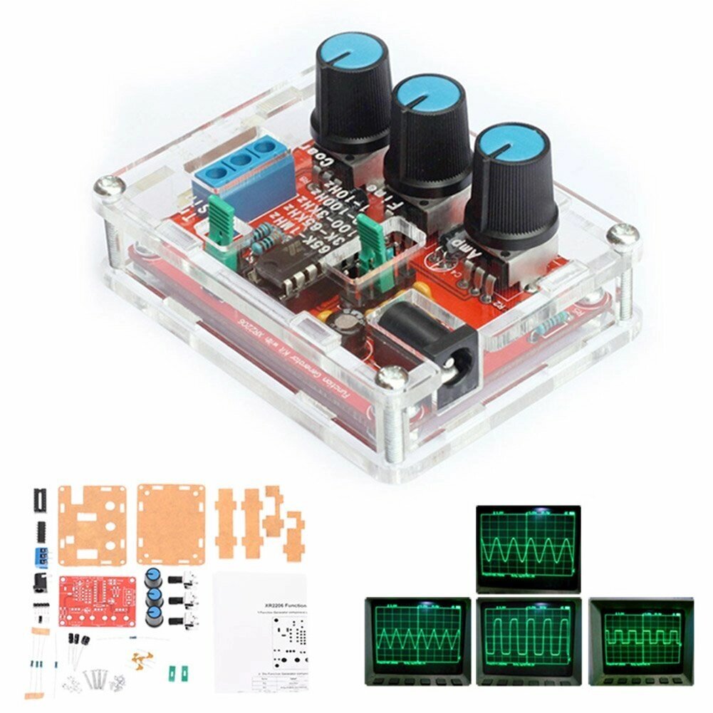 Geekcreit XR2206 Function Signal Generator DIY Kit Sine Triangle Square Output 1HZ-1MHZ - обзор