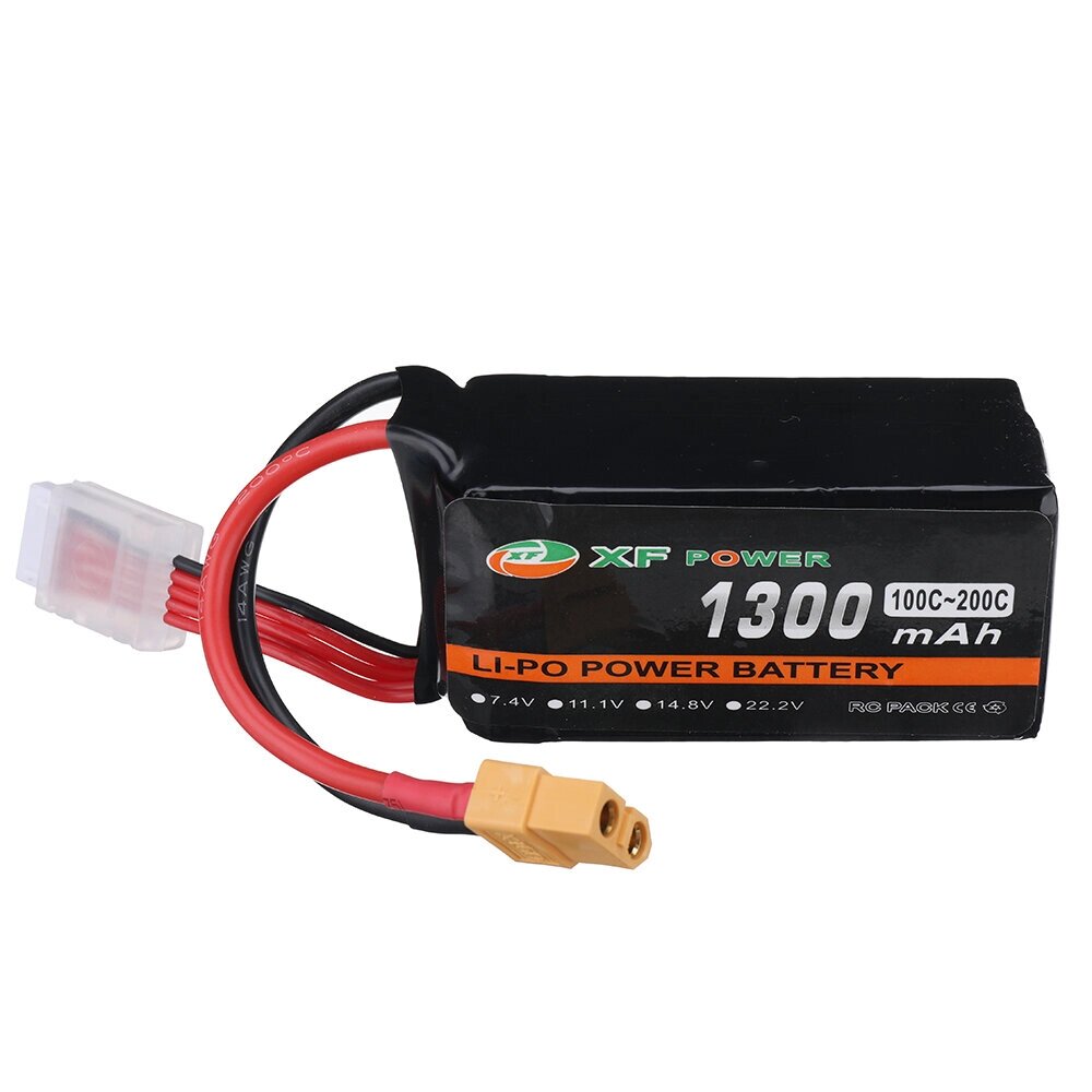 XF POWER 14,8 в 1300 мач 100/200C 4S lipo батарея разъем XT60 для RC дрон - обзор