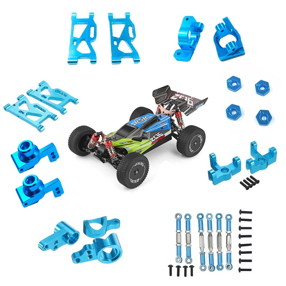 Wltoys 144001 1/14 Upgrade Metal RC Авто Запчасти Поворотный рычаг C Сиденье Коннектор Рулевое колесо Заднее сиденье кол - опт