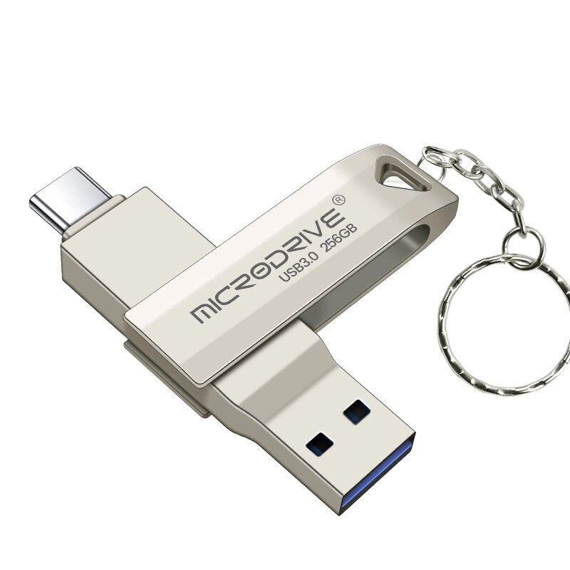 Microdrive МД223С USB3.0 и Type-C Двойной металлический интерфейс 64G 128G 256G Высокоскоростная передача данных Портати - преимущества