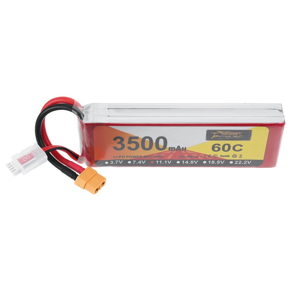 ZOP POWER 11.1V 3500mah 60C 3S lipo батарея разъем XT60 для RC дрон - заказать