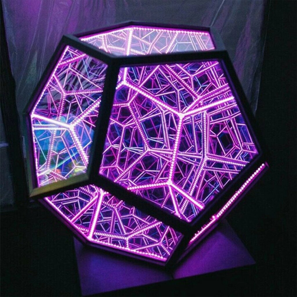 LED Night Light Infinite Dodecahedron Color Art Light Decor Novelty Christmas Gift Cool Technology Decoration Home Decor - гарантия