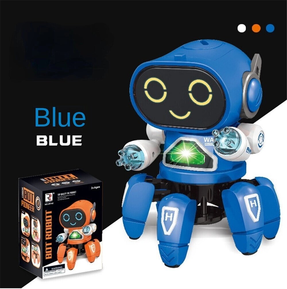 Mini Dancing Robot Hot Sale Dancing Electric Hexapod Robot Light Music Male and Female Children&#039;s Toys Luminous Toys - Узбекистан