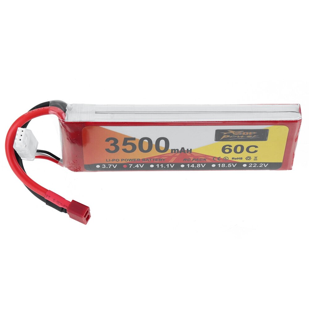 ZOP POWER 7.4V 3500mah 60C 2S lipo батарея T deans plug для RC дрон - отзывы