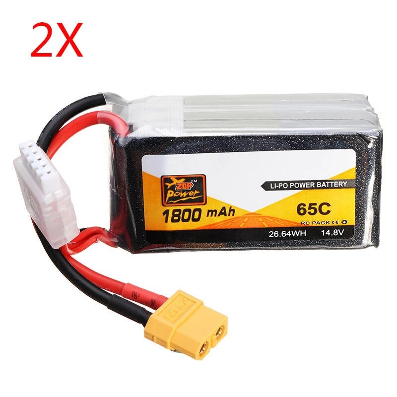 2 шт Zop питания 14.8V 1800mah 65c 4S липо батарея XT60 штекер - скидка