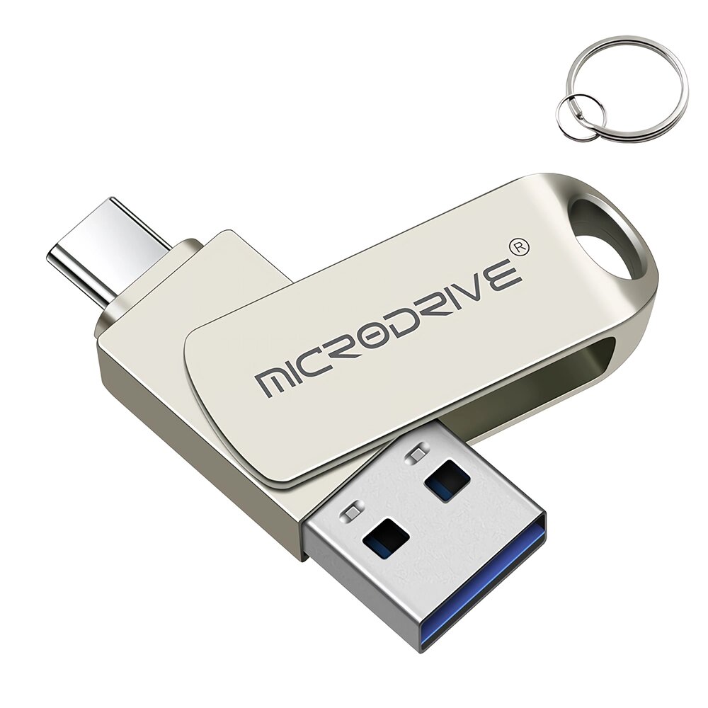 Micro. Drive 2 в 1 Type-C и USB3.0 Flash Драйвер OTG USB-драйвер 32G 64G 128G 256G Металлический USB-накопитель с вращение - особенности