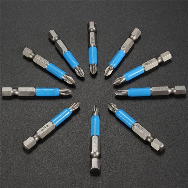 10pcs 50mm PH2 Screwdriver Bit Set Anti Slip Electric Magnetic Screwdriver - особенности