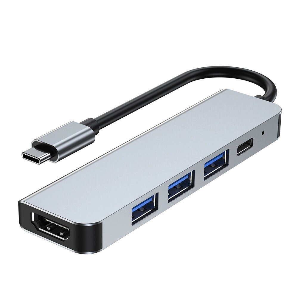 Разветвитель концентратора USB-C 5 в 1 Тип-с Док-станция с USB3.0 USB2.0 USB-C PD 87 Вт 4K HDMI-совместимость для ПК Ноу - распродажа