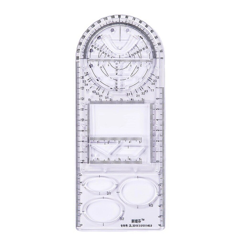 Многофункциональная линейка для рисования Три версии Art Вращающаяся математическая линейка Геометрия Эллипс Шаблон Лине - сравнение
