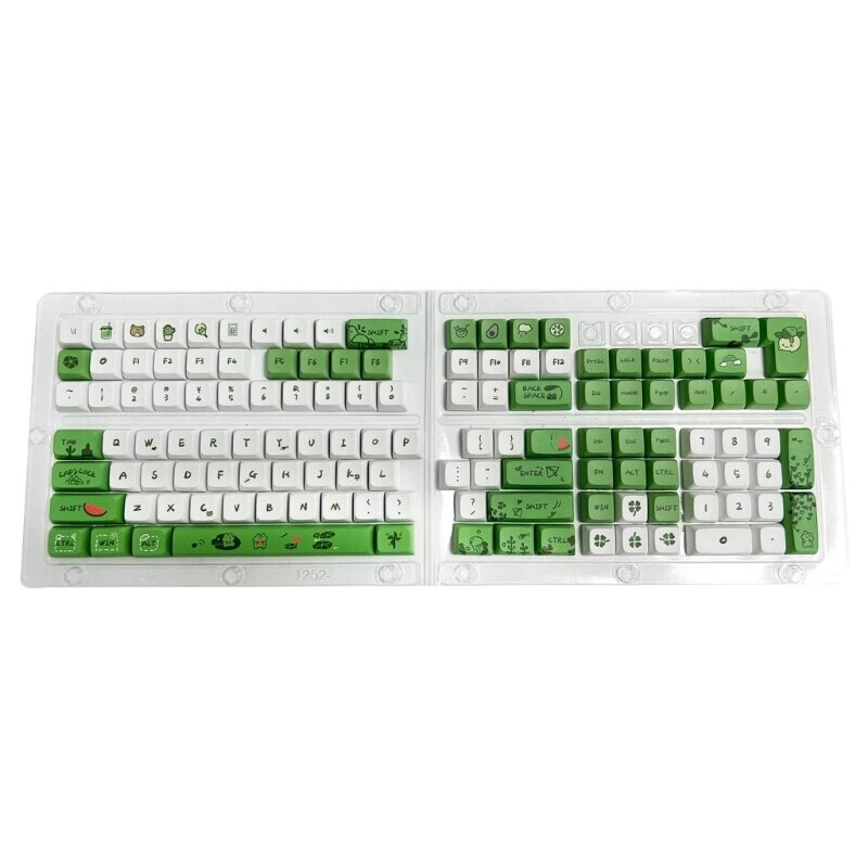 125 ключей Small Frog Keycap Set Профиль XDA Sublimation English Custom Keycaps для клавиатур Механический - гарантия