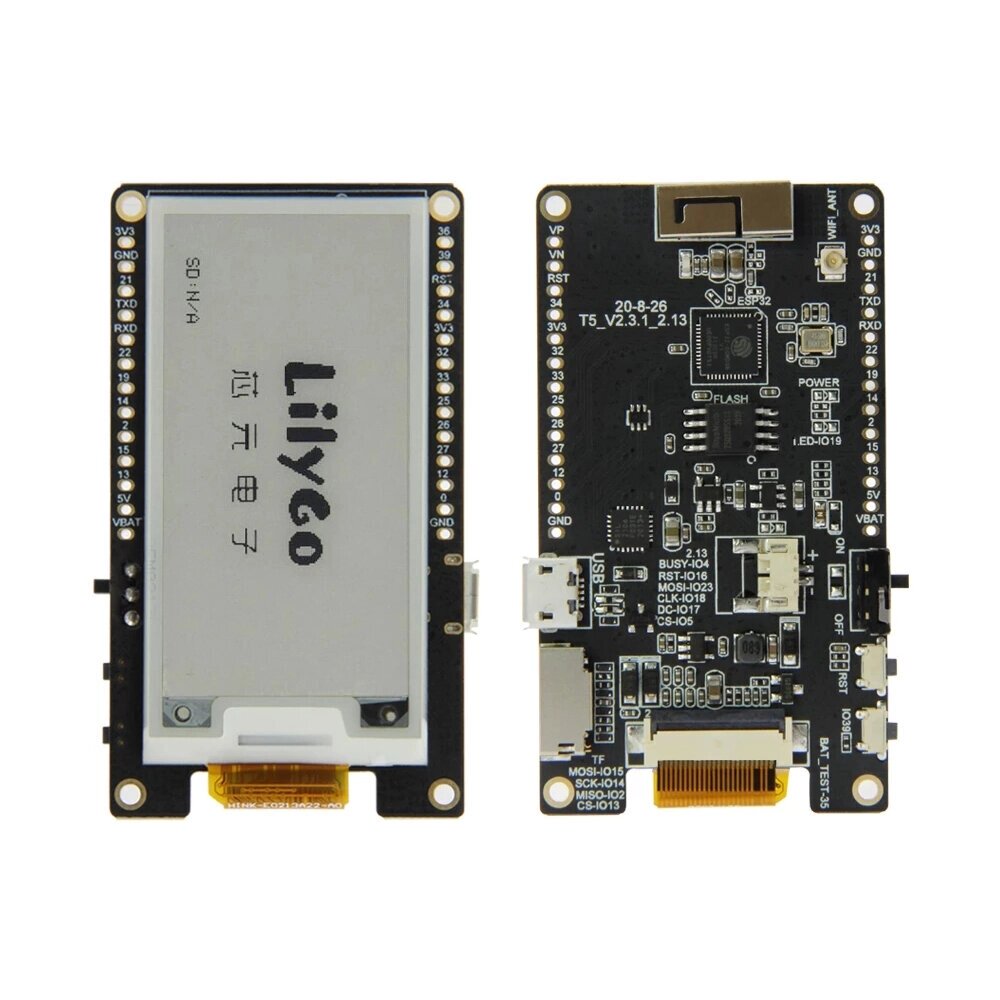 LILYGO TTGO T5 V2.0 Беспроводной модуль WiFi Bluetooth Base ESP-32 ESP32 2.13 Электронная бумага Дисплей Совет по разви - сравнение