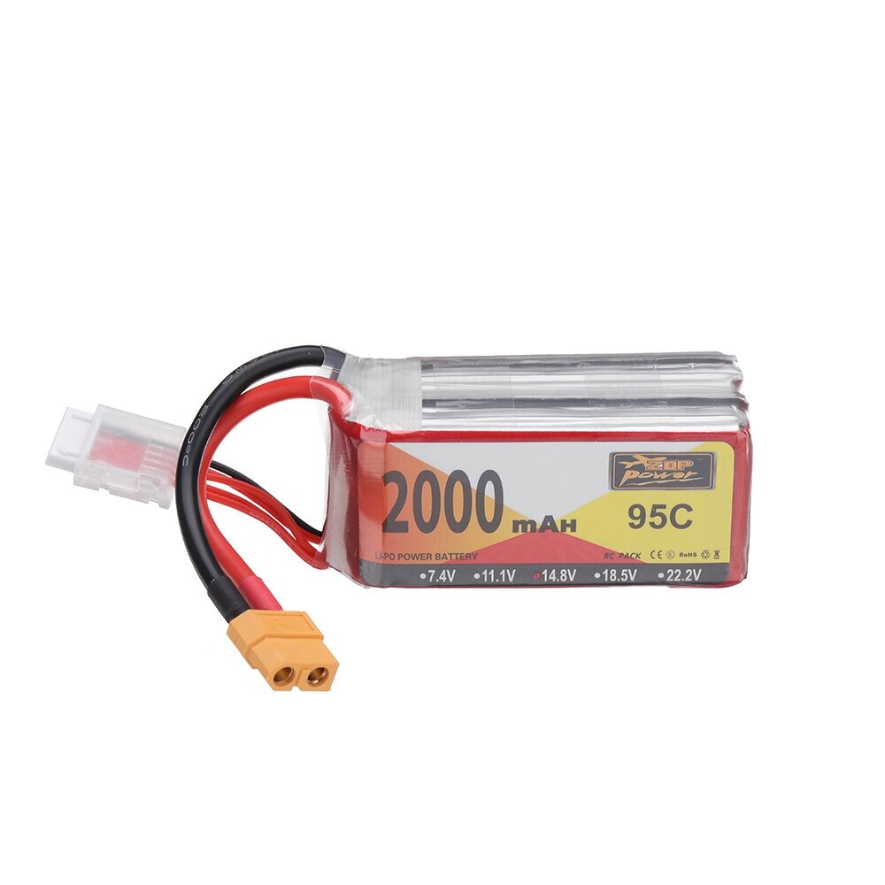 ZOP POWER 14.8V 2000mah 95C 4S lipo батарея разъем XT60 для RC дрон - розница