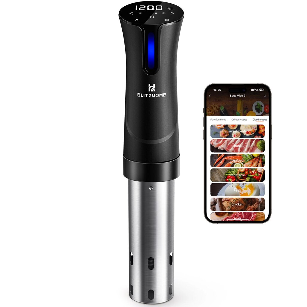 Blitz. Home СВ2209 1100 Вт Sous Vide Cooker APP Control Термопогружная циркуляционная машина с цифровым контролем времени - гарантия