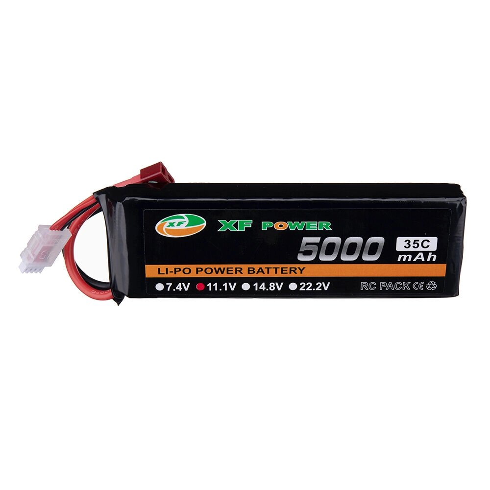 XF POWER 11,1 В 5000 мАч 35C 3S LiPo Батарея T Deans Plug с переходником XT60 для RC Дрон - отзывы