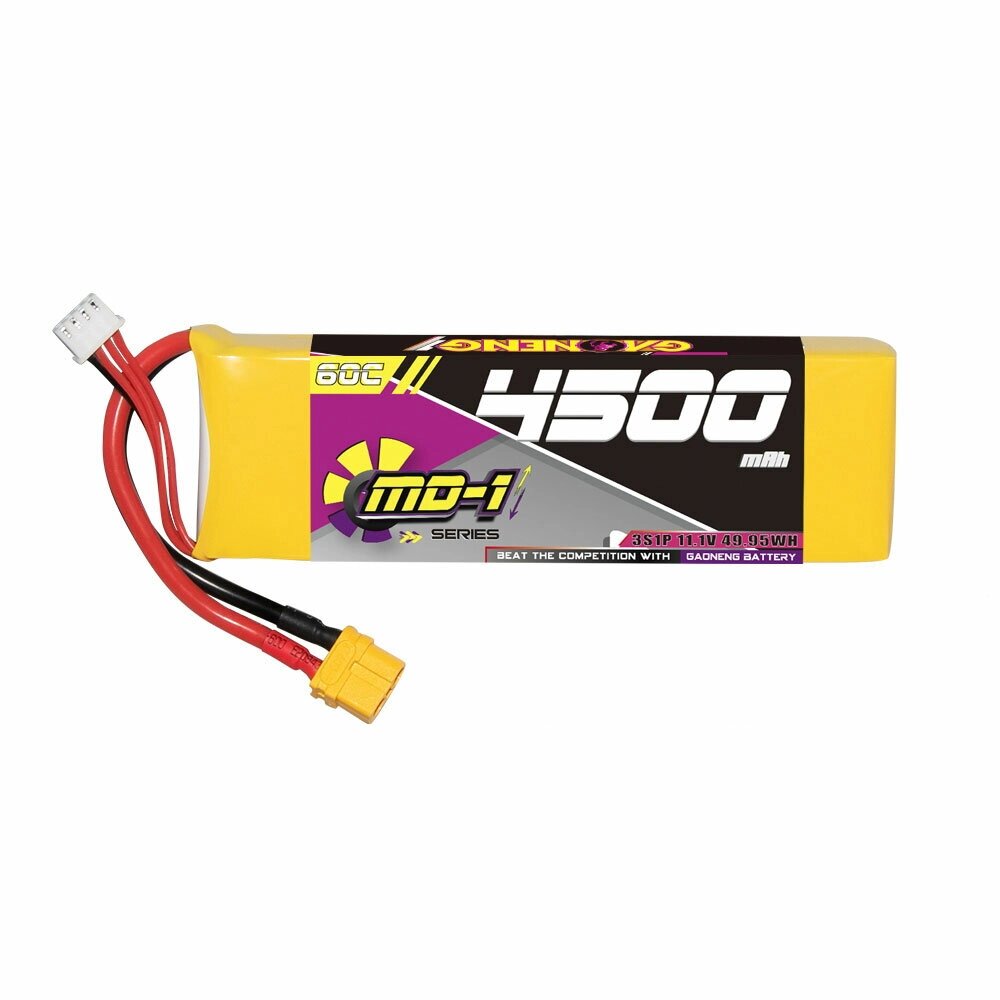 Gaoneng GNB 11,1 В 4500 мАч 60C 3S LiPo Батарея T Plug / XT60 Разъем для 1/10 1/8 1/7 Шкала RC Авто RC Самолет Вертолет - заказать