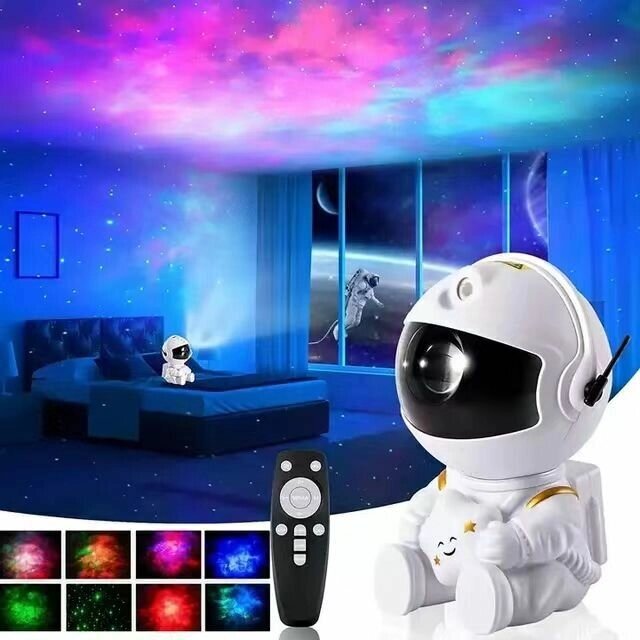 Astronaut Galaxy Проектор Night Light Gift Starry Sky Star USB Led Bedroom Night Лампа Украшение на день рождения ребенк - Андижан