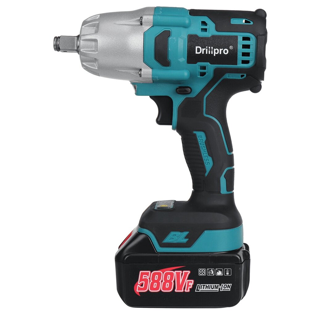 Drillpro 588VF High Torque Brushless Воздействие Гаечный ключ Cordless For Makit 18V Battery - особенности