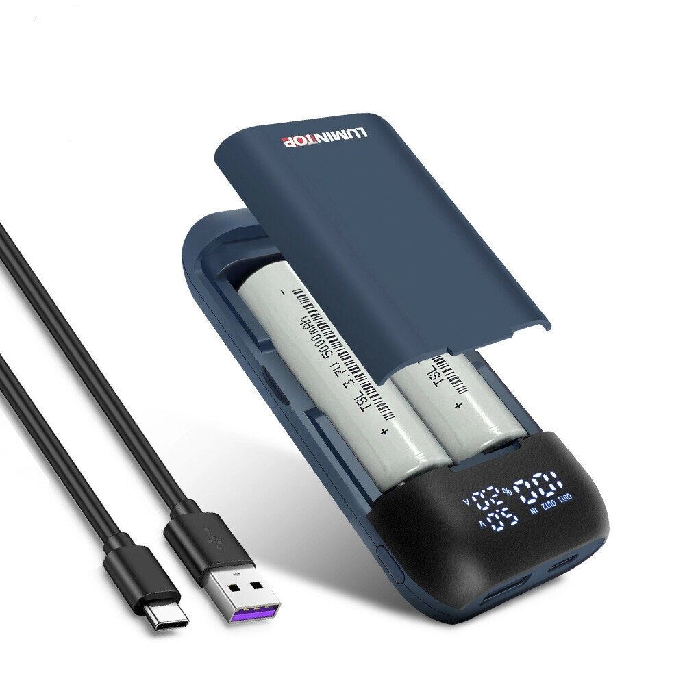 Lumintop PD2 2 в 1 USB-C Батарея зарядное устройство портативный телефон внешний аккумулятор два слота для 18650 21700 2 - особенности