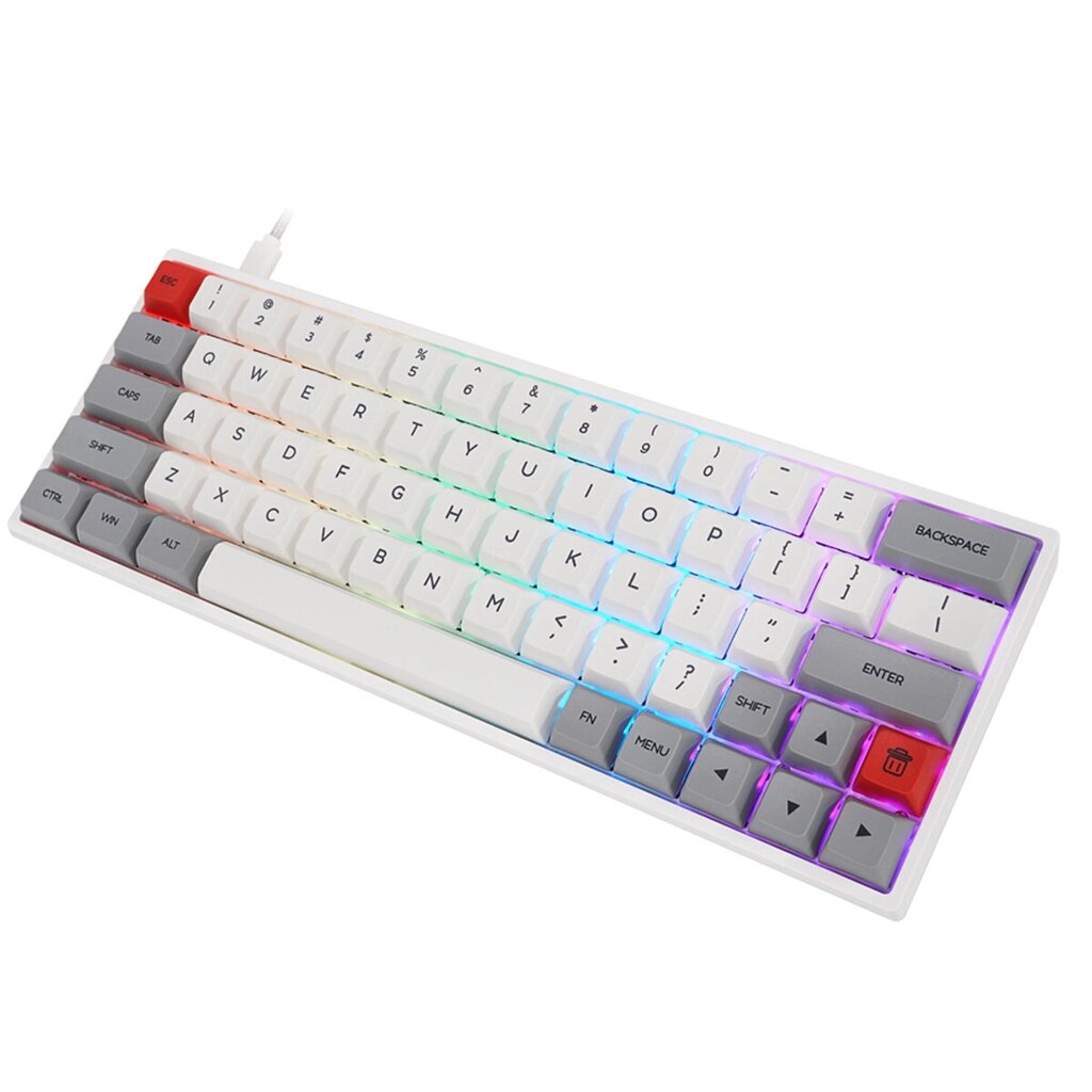 СКАЙЛУНГ SK64S Mechanical Keyboard 64 Keys NKRO bluetooth 5.1 Type-C Dual Mode RGB Backlight PBT Keycaps Gateron Optical - гарантия