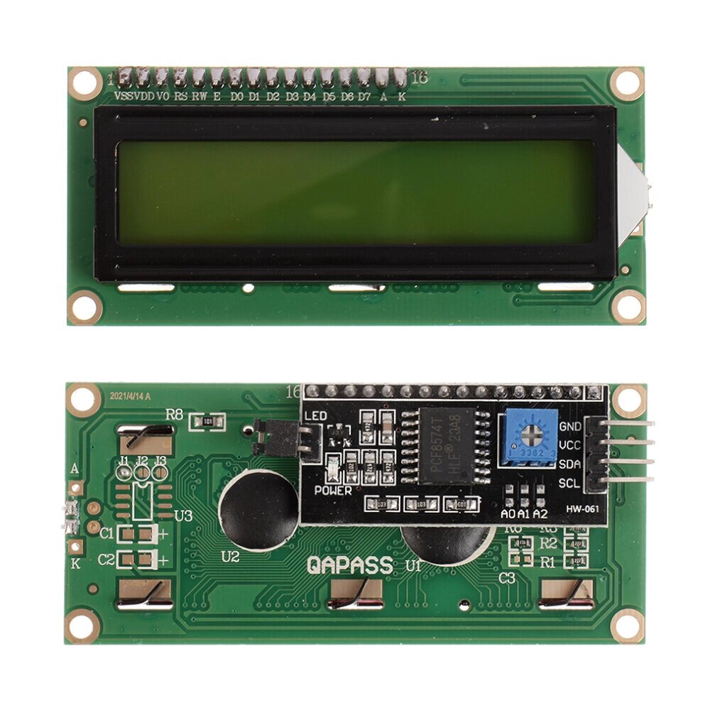 HW-060B 1602 LCD 5V Желто-зеленый экран IIC I2C Интерфейсный модуль 1602 LCD Дисплей Плата адаптера - опт