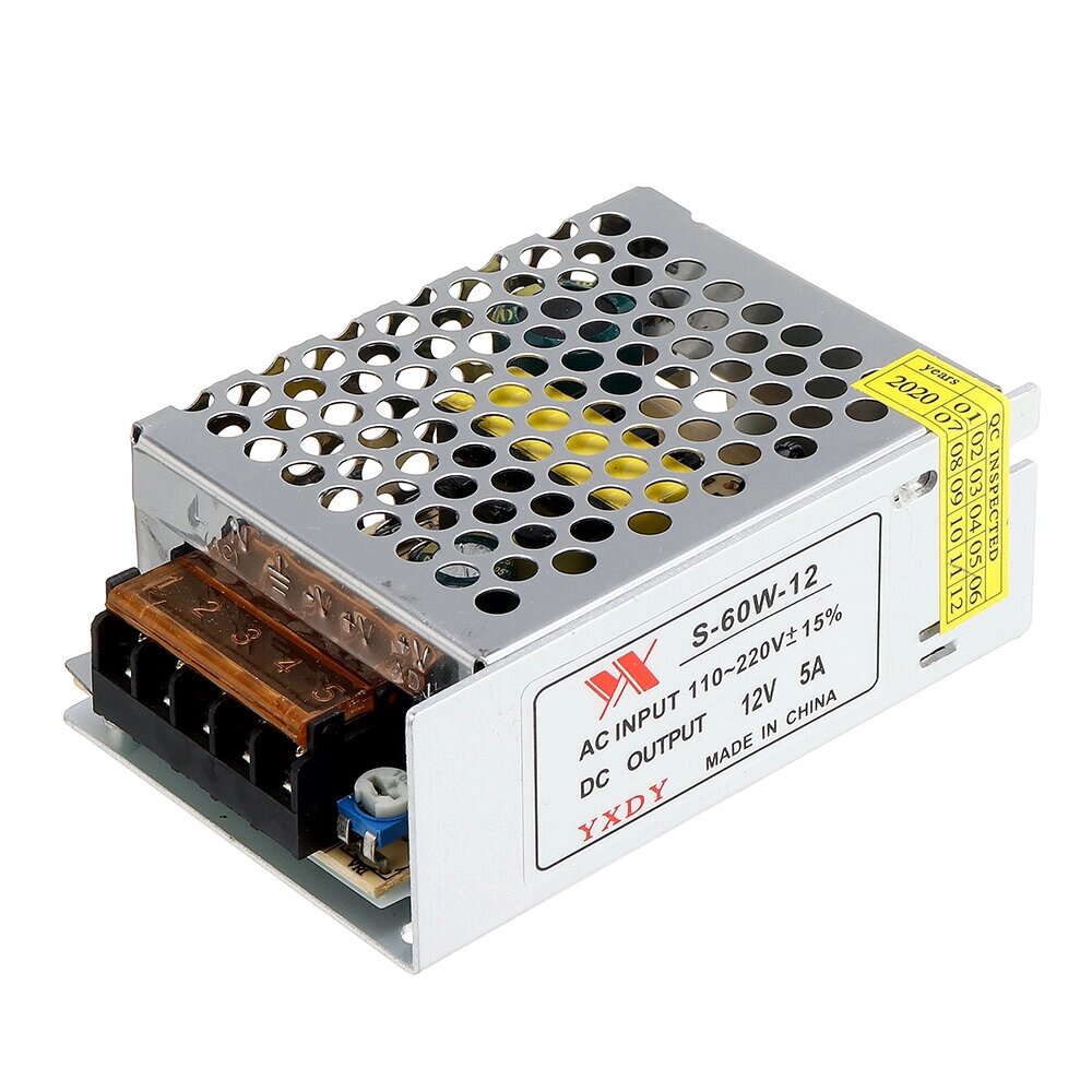 Geekcreit AC 100-240V to DC 12V 5A Импульсный блок питания 60 Вт Адаптер драйвера LED Полоса света - розница