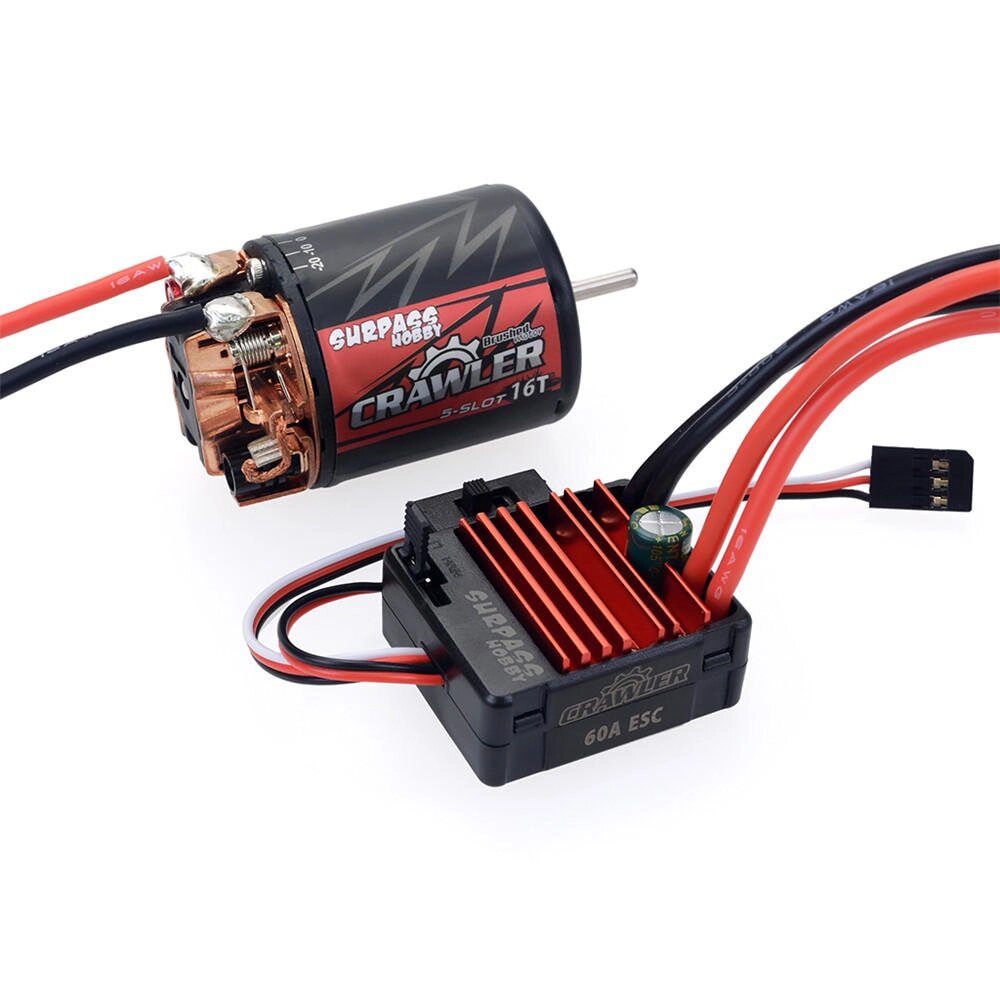 Surpass hobby щетка 540 16T RC авто motor + 60A ESC для 1/10 гусеничного - акции