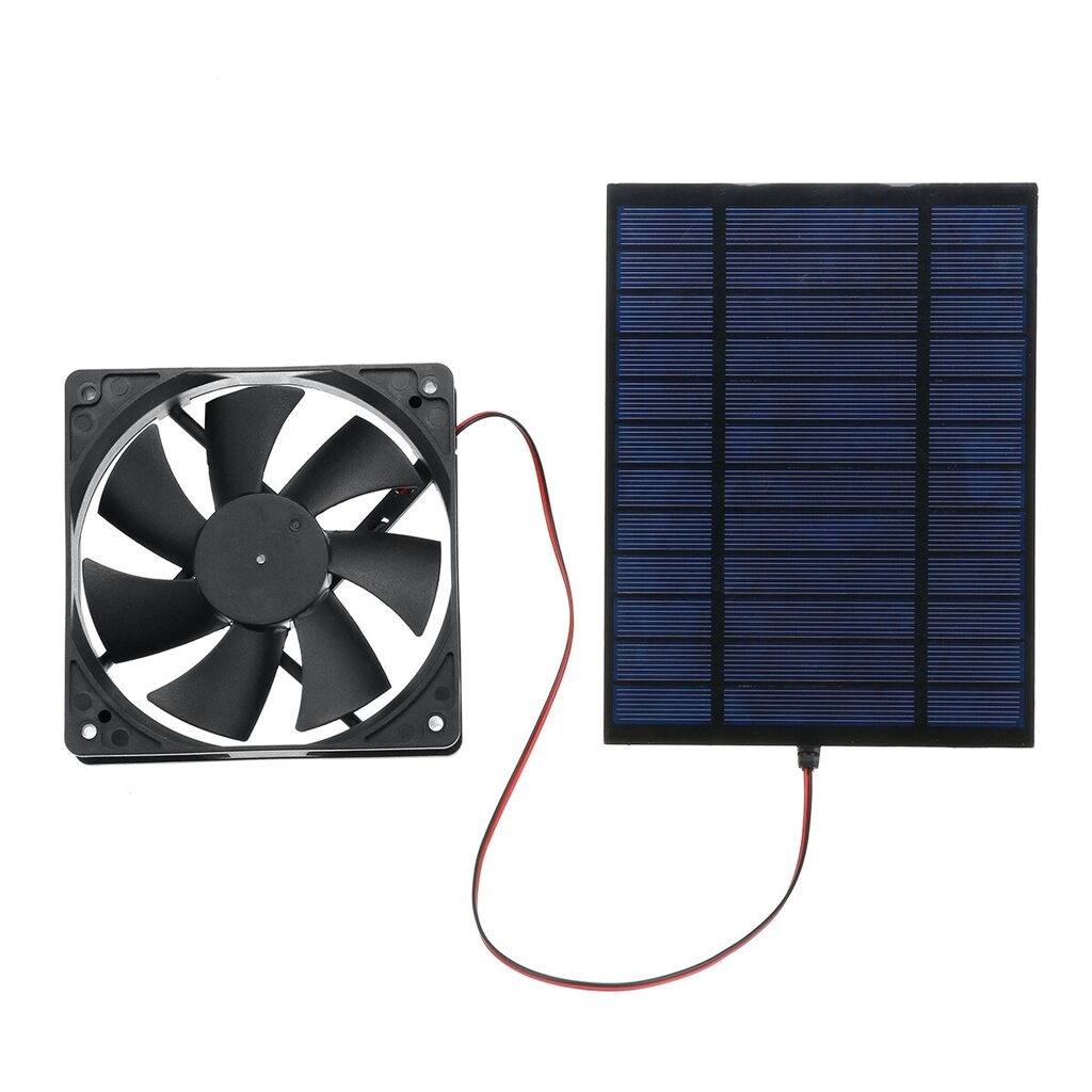 20W 12V Солнечная панель Solar Fan Framed Солнечная панель Module DIY Portable Charging - фото