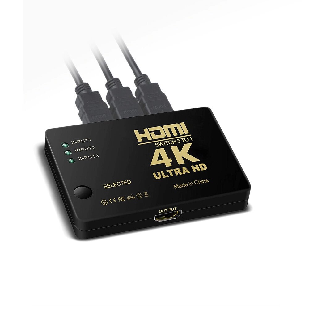 4K 2K 3x1 Кабельный разветвитель HDMI HD 1080P Адаптер видеокоммутатора 3 входа 1 выходной порт HDMI-концентратор для Xb - особенности