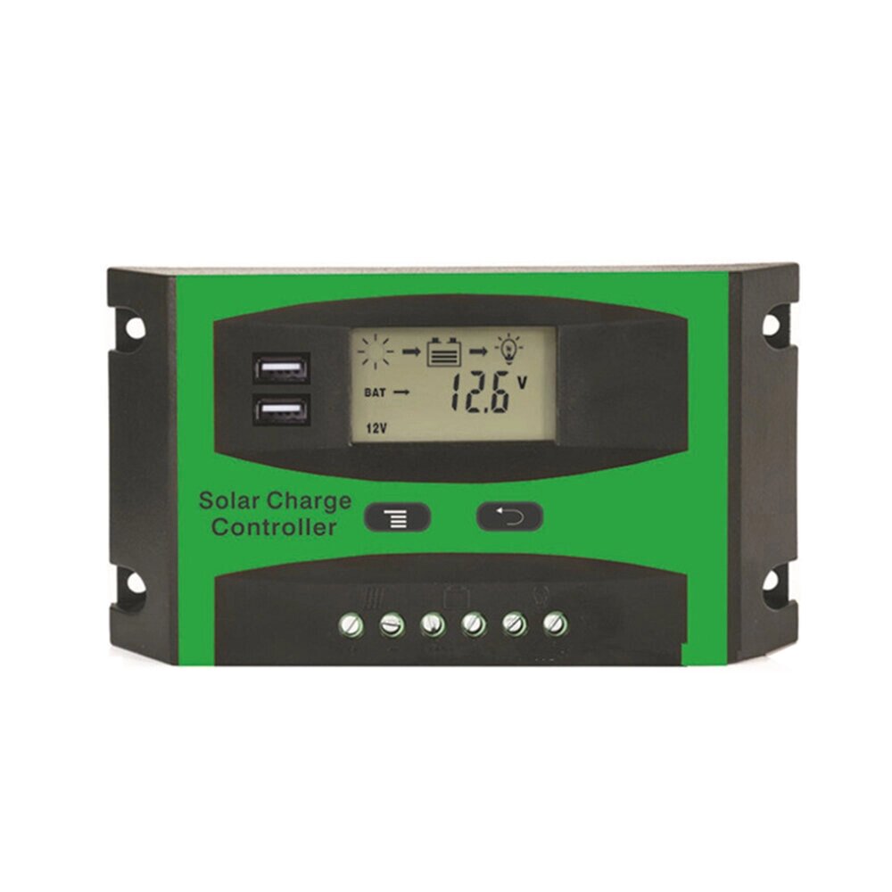 12 В 24 В 10A 20A 30A 40A 50A 60 А PWM Солнечная Контроллер заряда LCD Дисплей Двойной USB - распродажа