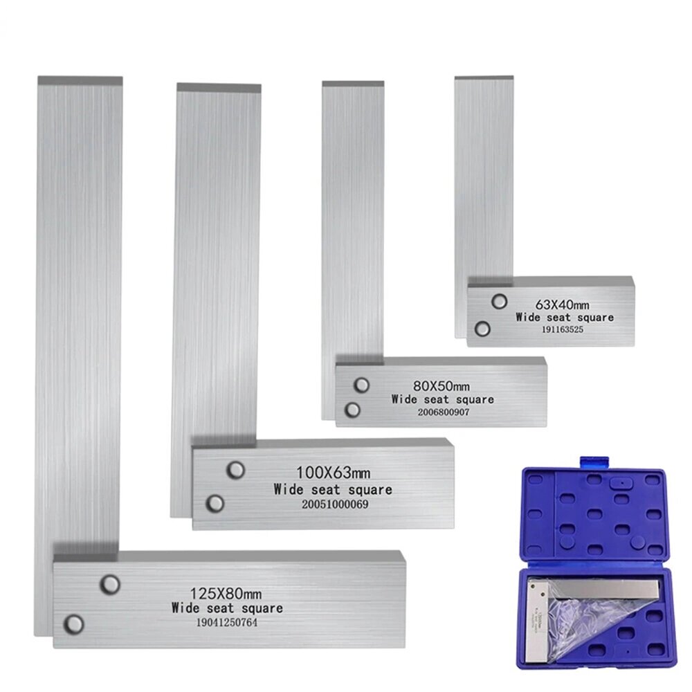 Квадратная 90-градусная квадратная L-образная линейка С шлифованной угловой линейкой из закаленной стали 63x10 80x50 100 - наличие