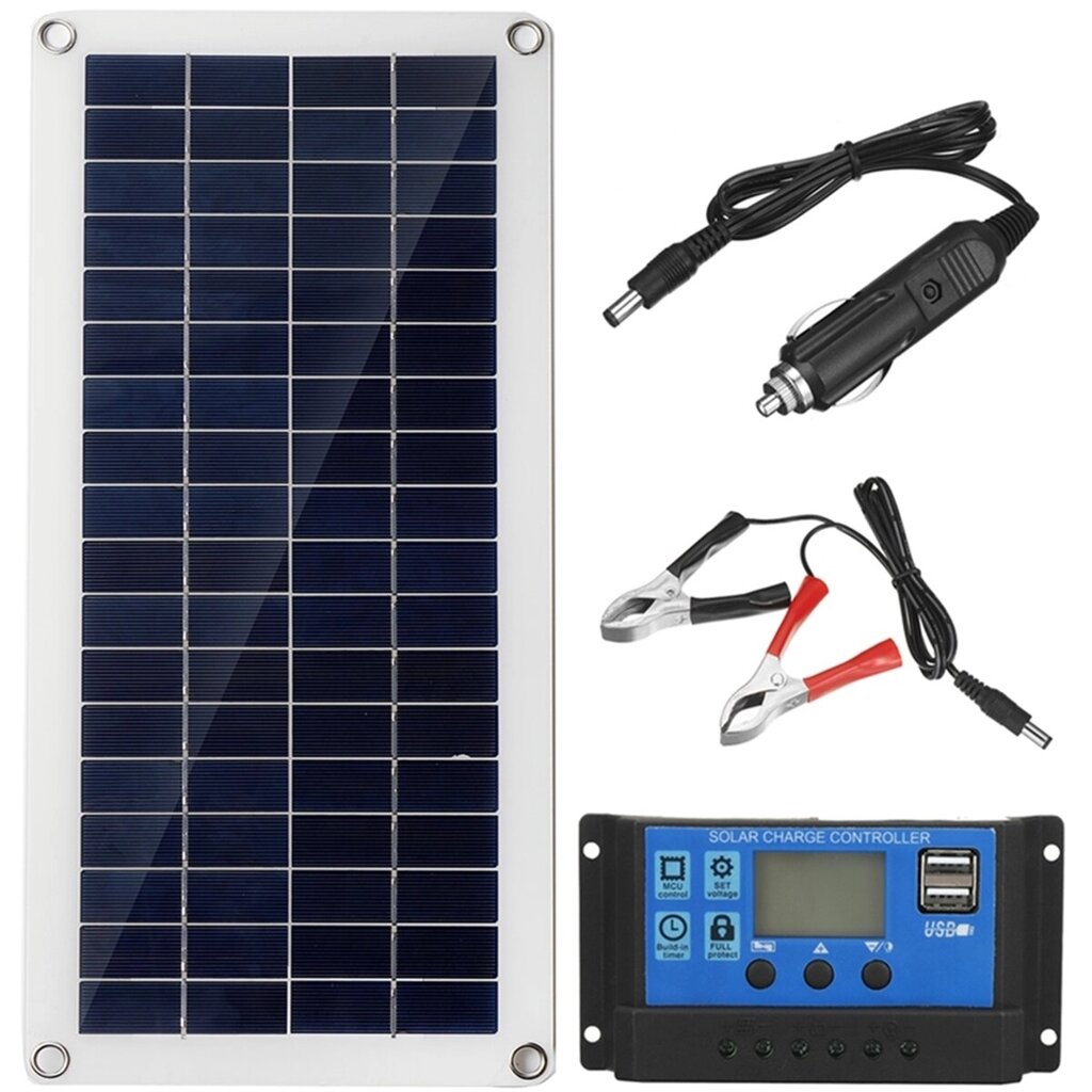 40W 12V Solar Panel Kit 60A/100A Battery Charger Controller Camping RV Caravan Boat - акции